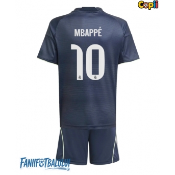 Real Madrid Kylian Mbappe #10 Echipament de Fotbal Replică 2025-26 Copii Deplasare (+ Șorturi)